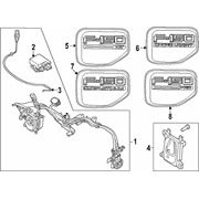 Drive Motor Battery Pack Charging Port Door Ring - Left, Center (BEV, Platinium)