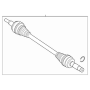Cv Axle Joint Half Shaft - Left, Rear
