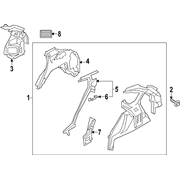 Body C-Pillar Support - Right, Inner