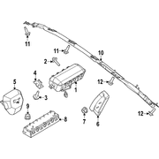 Curtain Air Bag Ft seat Head <br>The inflator module mounted to The roof line area of a vehicle