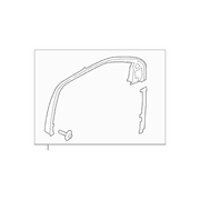 Door Window Molding Trim - Left, Front