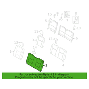 Seat Back Cushion Cover - Left, Rear