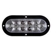 STT LGHT-10 LED;6"SRF/FLNG;RED/CLR;POLY