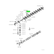 NUT,VALVE GEAR TRAIN 1