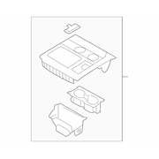 Console Panel and COMPONENTS Cover Control Top <br>Panel used for the Selector Lever