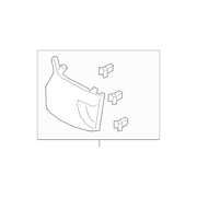 Body C-Pillar Trim Panel Load Compartment - Left