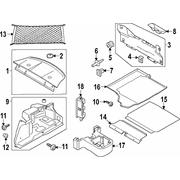 COUPE Storage <br>Trunk Floor Box Accessory tray Compartment Stowage Filler panel Jack cover Pocket Support