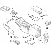 Console Panel Mat - Rear
