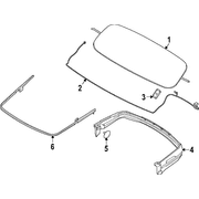 Back Glass Reveal Molding <br> MOULDING - Rear, (Convertible)