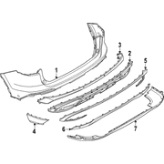 Bumper Molding MOULDING Bar - Right, Rear
