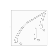 Door Window Molding Exterior - Left, Rear