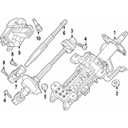 Lock housing Bolt Steering Column <br>Steering - M8 x 21.5
