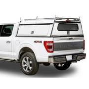 F-150 2021-2024 Leer Group Oxford White Cab High Commercial Bed Cap with Roof Rack for 6.5 Bed - NON-RETURNABLE
