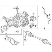 Axle Shaft <br>A single complete and fully assembled cv Joint Half - Right