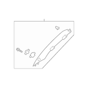Body A-Pillar Trim Panel Windshield molding - Right 22 Radio Speakers