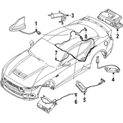 Cable Antenna <br>Antenna Extension Connector wire Satellite - Rear (COUPE)