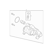 Disc Brake Caliper - Left, Front