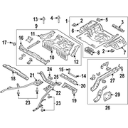 Frame Side Member Floor Sidemember COUPE - Right, Rear, Center (CONVERTIBLE, Coupe)
