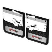 Super Duty DRW 2023-2024 Gatorback Rear Splash Guards w/FX4 Die-Stamped Stainless Insert