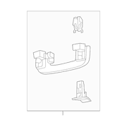 Handle Assist Grip Interior Grab Bar Pull <br>Interior - Left, Rear (Vinyl / Blue Lightning)