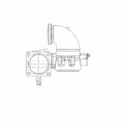 EGR Butterfly Valve and Actuator Assembly for S60