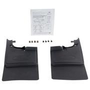Splash Guards - Molded, Front, w/Ford Oval Logo, For 4x4 DRW Vehicles w/o Wheel-Lip Molding