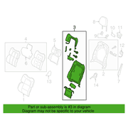 Panel <br>Seat Back cover Frame support Pad Seat Shield Sandstone