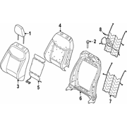 Cover Seat Back - Left, Front