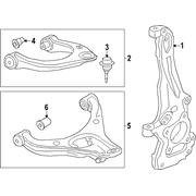 Knuckle <br>Steering Wheel Spindle Steering - Right, Front, Rear
