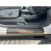 Door Sill Kit Tremor logo on Black Texture