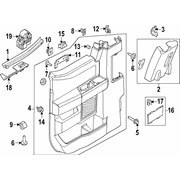 Door Interior Trim Panel - Right, Rear, Upper