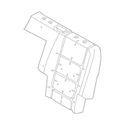 Seat Back Cushion Pad - Left, Rear