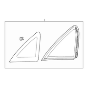 Quarter Glass Window - Left