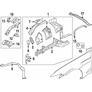 Fender Rail Reinforcement - Right, Front, Upper