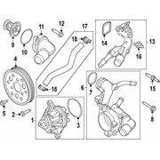Engine Coolant Thermostat Housing Water Connection <br>Engine where a is used but