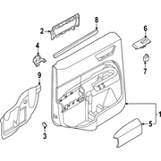 Door Armrest - Left, Rear