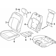 Headrest Cover Pad <br>Headrest part of the Seat and guide - Left, Right, Front
