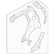 Quarter Panel And Wheelhouse - Left, Inner