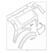 Quarter Panel Frame - Right, Inner (Extended Wagon)
