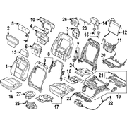 Pad Seat Back Cushion <br>A used on the of a vehicles Power Adjust