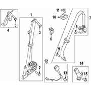 Baja tan Cover Belt Seat <br>Seat Anchor Plate Height adjuster finish Panel access