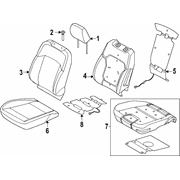 Headrest Cover Pad <br>Headrest part of the Seat and guide - Left, Right, Front (XL, XLT)