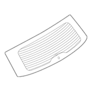 Glass Lift <br>Liftgate Window with applique Gate Handle screw LINCOLN - Back