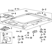 Sun Visor - Left, Front, Rear