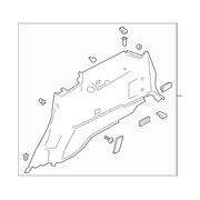Interior Quarter Panel Trim - Right 22 Radio Speakers