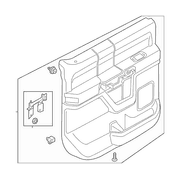 Door Interior Trim Panel - Left, Rear 18 Radio Speakers