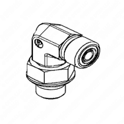 M12 x 1.5 Male Elbow - 6 mm Straight Thread for S60