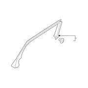 Door Window Molding Decal - Right, Rear