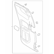 Door Interior Trim Panel - Right, Rear (XL)