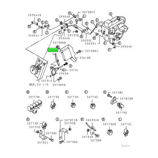 ME516529 Mitsubishi FUSO | Transfer Gearshift Shaft Change Lever ...